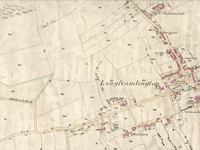 Map of Longframlington Village c 1860
